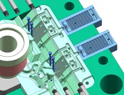 Bracket aluminum die-casting mold parting drawing
