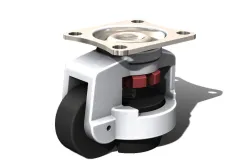 Caster leveling wheel