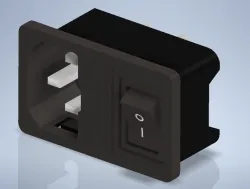 Connector with switch and fuse