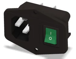 Connector with switch and fuse