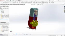 Cross section of single cylinder engine