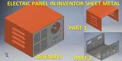 Electric Panel Box in Autodesk Inventor Sheet Metal || Panel Box Drawing in Inventor || Inventor Cad