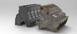 Engine block, cylinder block. Silindir bolğu.