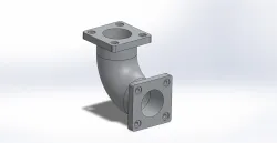 Flanged elbow