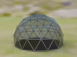 GEODESIC DOME, DOME 3V,3/9,WIREFRAME,3D SKETCH DOME