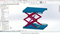 Hydraulic Scissor Lift Mechanism In Solidworks | Project