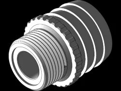 Male BSP 3/4" thread to 1 1/4" lay flat hose adapter