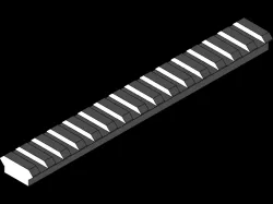 Picatinny rail with extencion part 20MOA.ipt