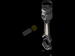 piston & piston rod & piston ring assembly
