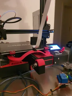 Raspberry Pi Joy-IT camera (Pi cam clone) housing / holder / case for Ender 3 bed handle