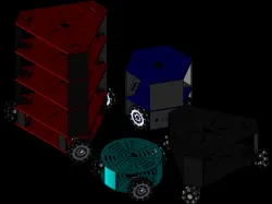 Robot Traingular wheel Omni with different shapes