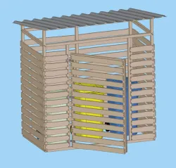 Shed for garbage cans