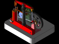 Steam engine with Horizontal beam and Centrifugal Pump