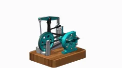 Steam Engine with Horizontal Beam and Centrifugal Pump