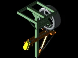 Tyre sidewall cutting machine