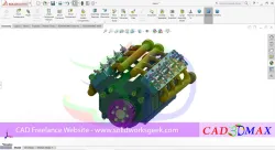 V8 Diesel Engine Designing