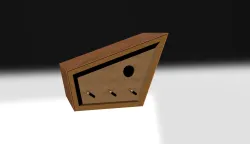 Wooden and corten bird house