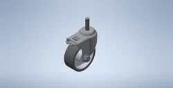 100mm Caster roller wheel Threaded Stem w/ Brake