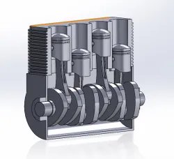 4 cylinder engine assembly