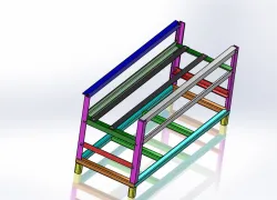 6 GPU mining rig with square pipe and angle