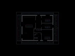 AutoCad House top view draft