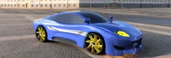 blue modern car