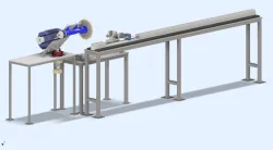 Cutting thin bars by pneumatic actuator