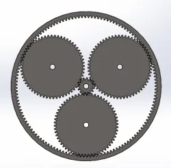 Epicyclic gear planetary - Epicicloidal con tres satélites