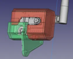 ESP32-CAM box for 3D printer, mounted on vertical plane