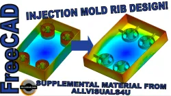 FreeCAD Injection Mold Design Example - Ribs