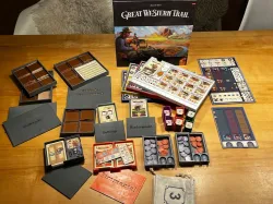 Great Western Trail 2nd Edition organizer / insert for premium sleeved cards & boxes for toll buildings 