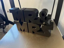 Mr & Mrs Wedding Decoration - Star Wars Font