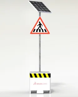 Panneau Signalisation Passage Piéton Automatique Autonome / Autonomous Automatic Pedestrian Crossing Sign