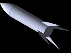 Rocket model with CFD simulation