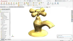 SolidWorks Advanced Surface tutorial Water Tap Fitting