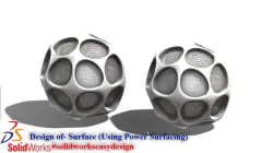Solidworks Tutorial #183 How to Design a Surface|| Using Power Surfacing  by Solidworks Easy Design