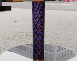 Spiralling frame cylindrical column