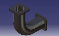 Steel pipe with flanges