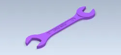Studycadcam 3D CAD Exercise 206/ Spanner/ llave 17/13 Autodesk Inventor Pro