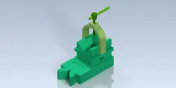 3D CAD Basic exercise/  V Block Clamp/ Abrazadera de Bloque V/ Autodesk Inventor Pro