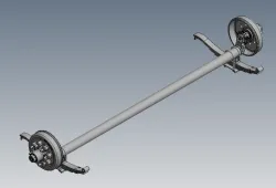 7k Slipper Spring Brake Axle