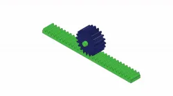 Animated.  Rack and Pinion Gear