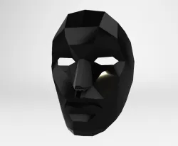 BLACK BOSS SQUID GAME MASK