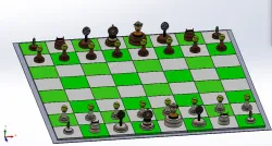 Chess set- Tennis theme
