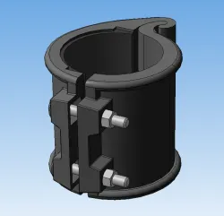 Clamp for repairing damaged drain pipes d110 ... 114mm