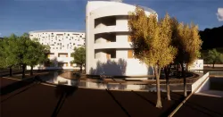 Commercial and office building