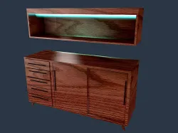 CONSOLE + SHELVES HANG ON WALL