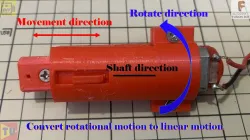 Convert rotational motion to linear motion