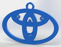 Funny Toyota car logo keychain