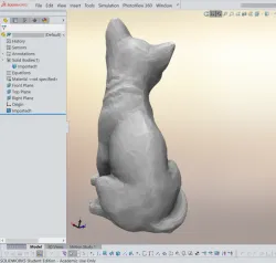 GrabCAD's Pet Cat - Low Poly - SolidWorks and OBJ